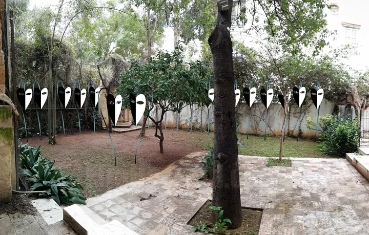 Congratulations and Condolences in the garden of the Sursock Palace, Gemmayzeh — view 5