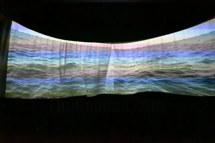 Phoenician video installation at Zico House, Beirut — view 1